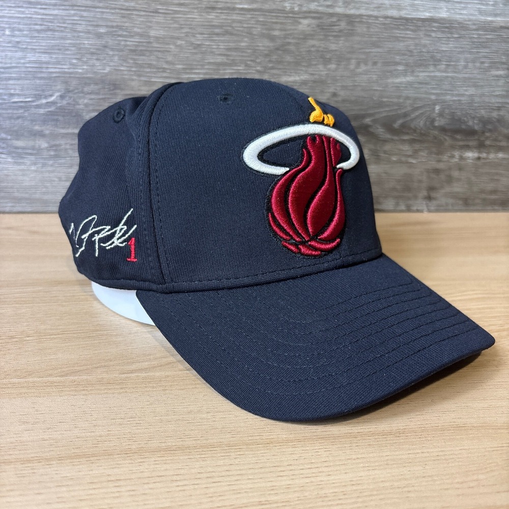 Miami Heat Hat Cap Fitted L/XL Black Performance Basketball Tyler Herro Adidas